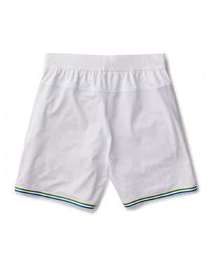 WHITE W/ BLUE STRIPES