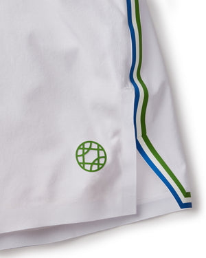 WHITE W/ BLUE STRIPES