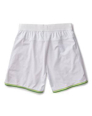 WHITE W/ COURT STRIPES