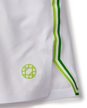 WHITE W/ COURT STRIPES