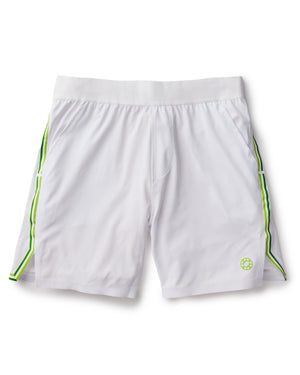 WHITE W/ COURT STRIPES